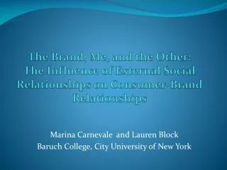 Marina Carnevale  and Lauren Block Baruch College, City University of New York
