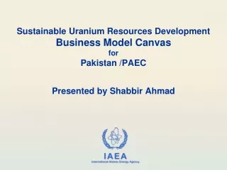 Sustainable Uranium Resources Development  Business Model Canvas  for  Pakistan /PAEC