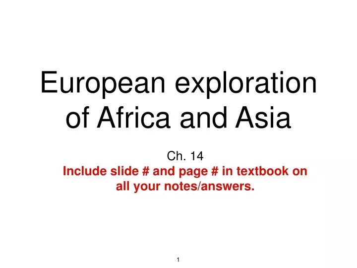 european exploration of africa and asia