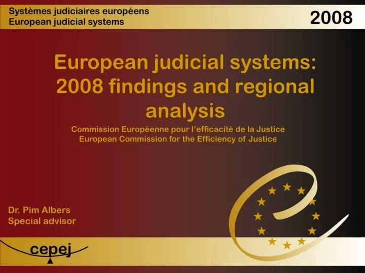 european judicial systems 2008 findings and regional analysis