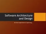 Software Architecture and Design - slide 1