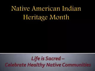 Native American Indian Heritage Month