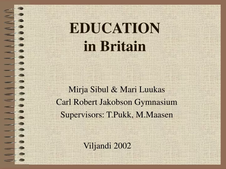 education in britain