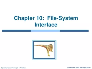 Chapter 10:  File-System Interface