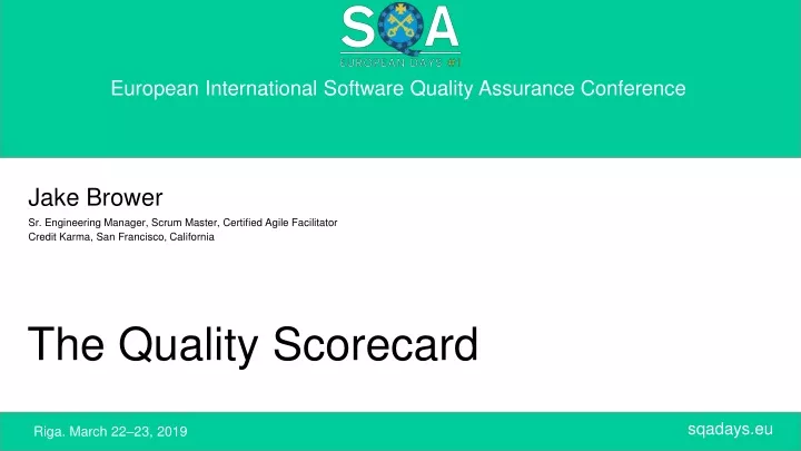 european international software quality assurance