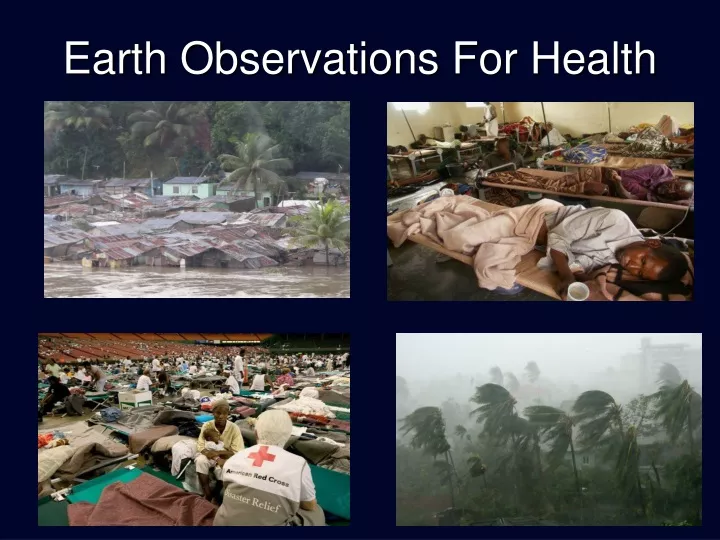 earth observations for health