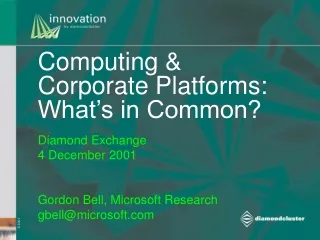 Computing &amp; Corporate Platforms: What’s in Common?
