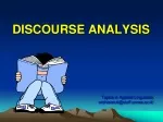 DISCOURSE ANALYSIS - slide 1