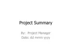 Project Summary - slide 1