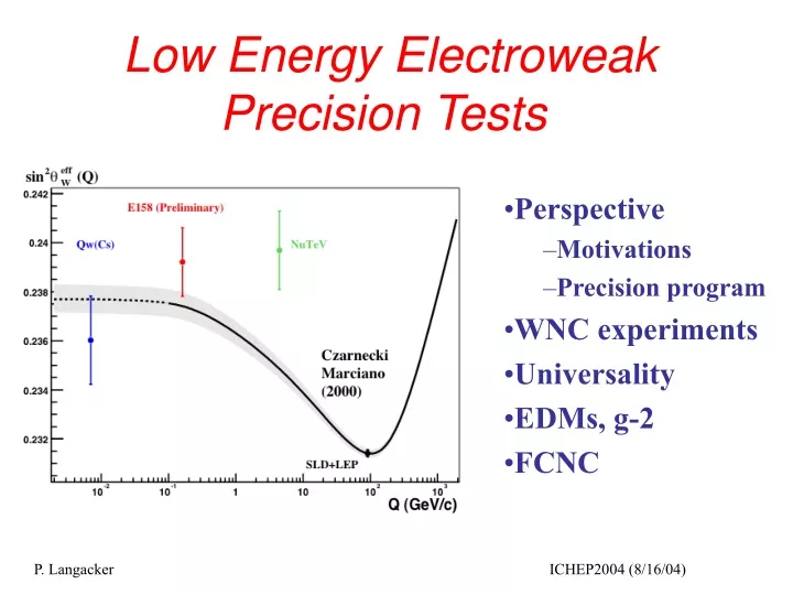 low energy electroweak precision tests