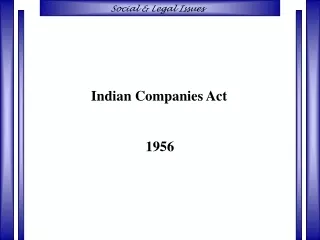 Indian Companies Act