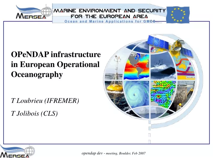 opendap infrastructure in european operational