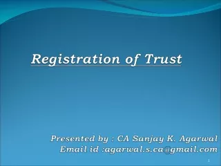Registration of Trust