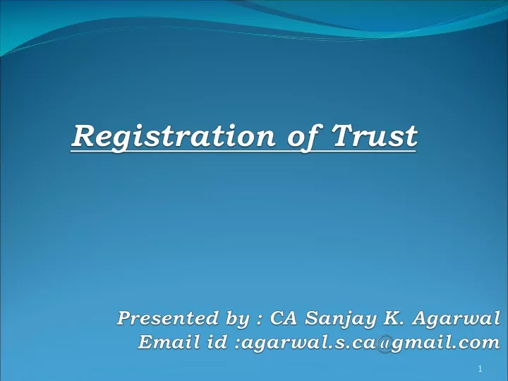 registration of trust