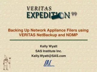 Backing Up Network Appliance Filers using VERITAS NetBackup and NDMP