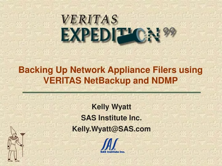 backing up network appliance filers using veritas netbackup and ndmp