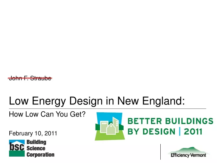 low energy design in new england