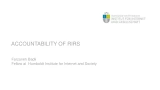 Accountability of RIRs