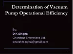 Determination of Vacuum Pump Operational Efficiency
