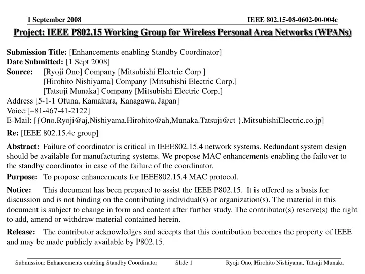 project ieee p802 15 working group for wireless