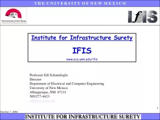 Institute for Infrastructure Surety IFIS ece.unm/ifis