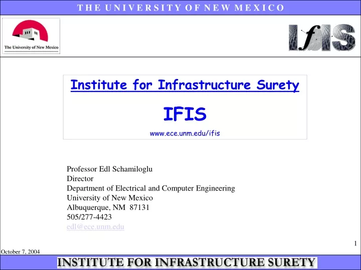 institute for infrastructure surety ifis