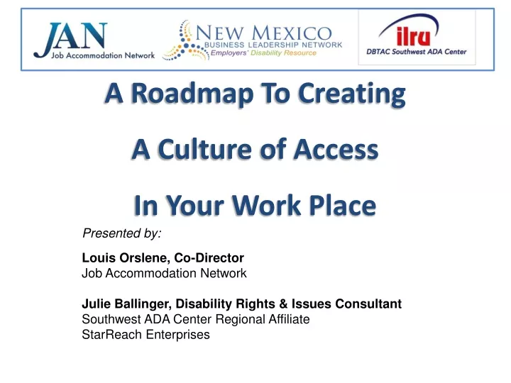 a roadmap to creating a culture of access in your work place