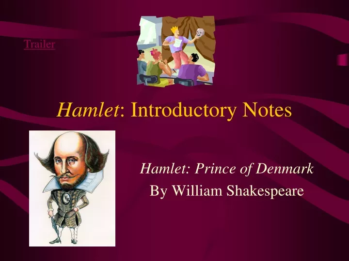 hamlet introductory notes