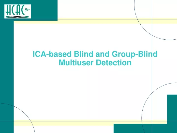 ica based blind and group blind multiuser detection