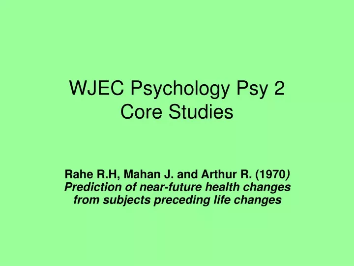 wjec psychology psy 2 core studies