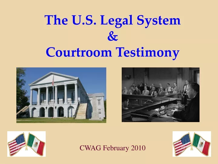 the u s legal system courtroom testimony