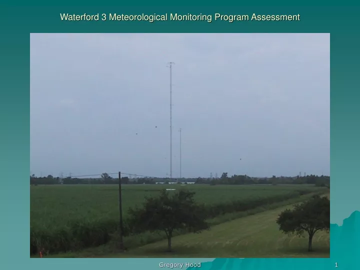 waterford 3 meteorological monitoring program assessment