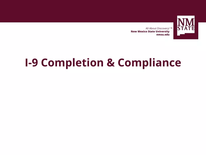 i 9 completion compliance