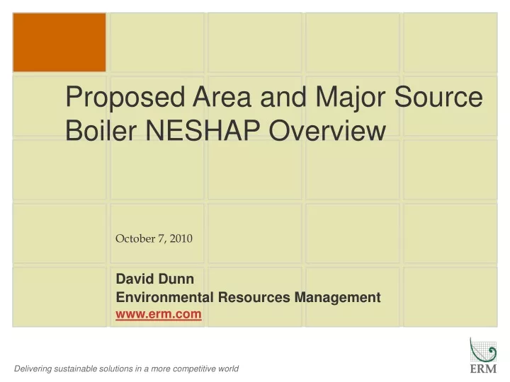 proposed area and major source boiler neshap overview