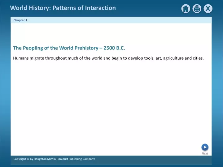 the peopling of the world prehistory 2500 b c