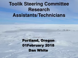 Toolik Steering Committee Research Assistants/Technicians