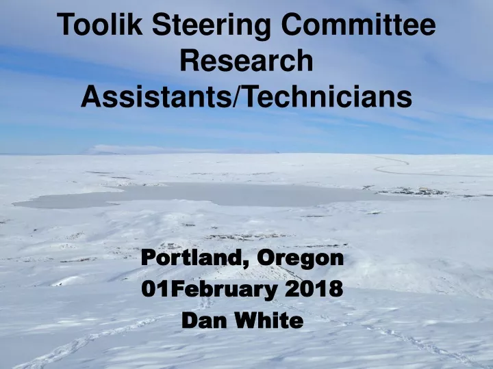 toolik steering committee research assistants