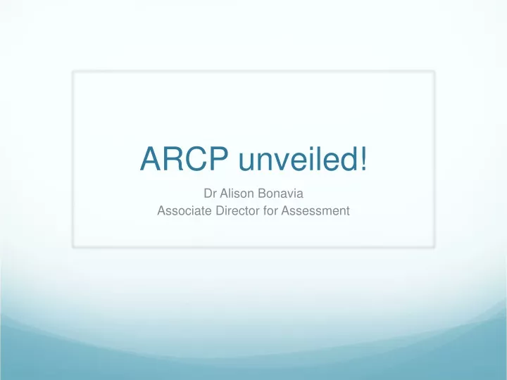 arcp unveiled