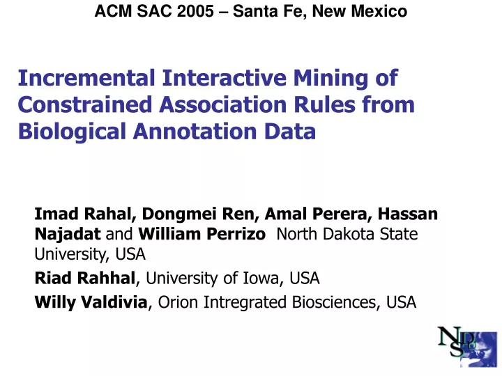 incremental interactive mining of constrained association rules from biological annotation data