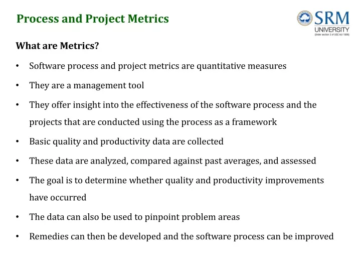what are metrics