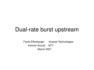 Dual-rate burst upstream