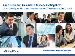 Ask a Recruiter: An Insider ’ s Guide to Getting Hired