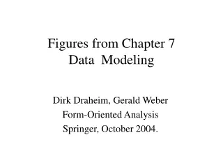 Figures from Chapter  7 Data  Modeling