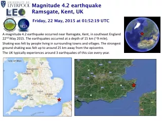 Magnitude 4.2 earthquake Ramsgate, Kent, UK
