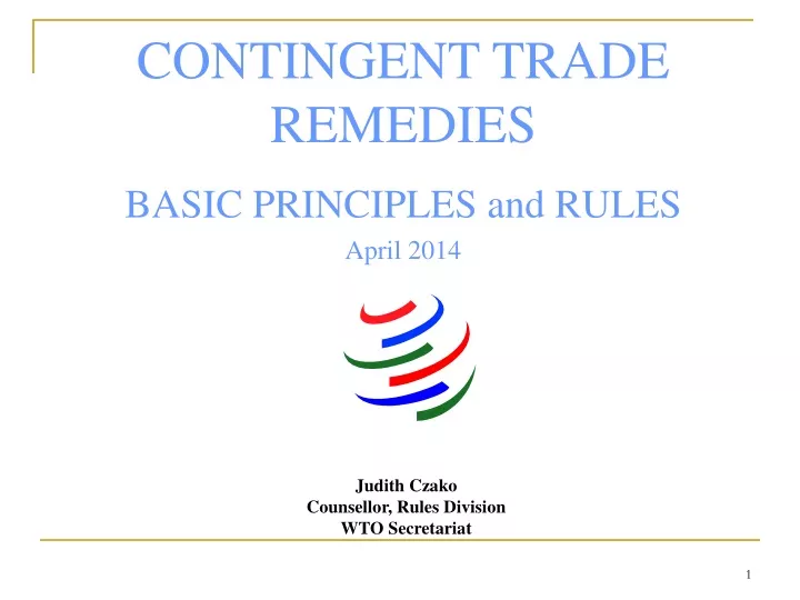 contingent trade remedies basic principles