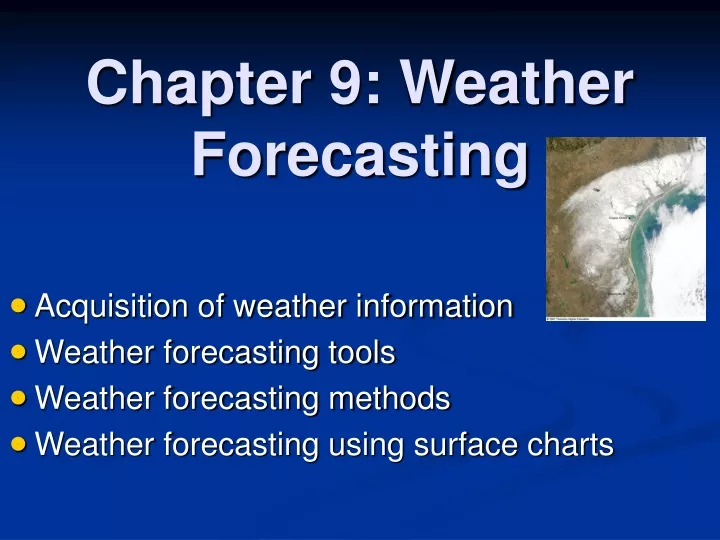 chapter 9 weather forecasting