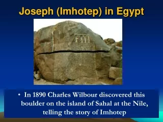 Joseph (Imhotep) in Egypt