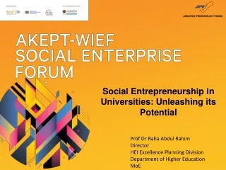 Social Entrepreneurship in Universities: Unleashing its Potential
