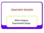 Dependent Samples - slide 1