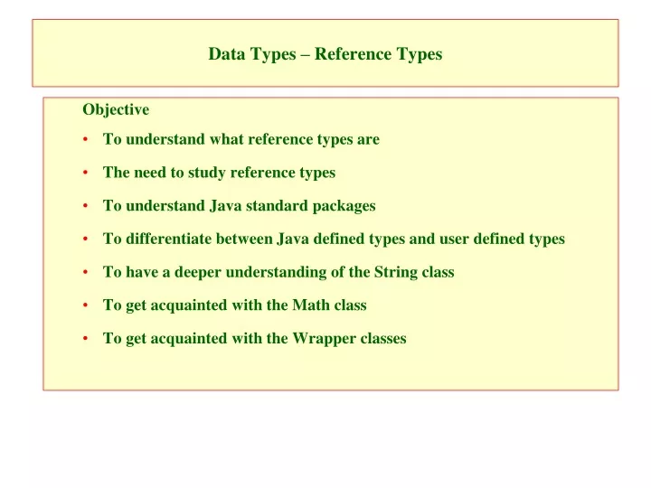 data types reference types